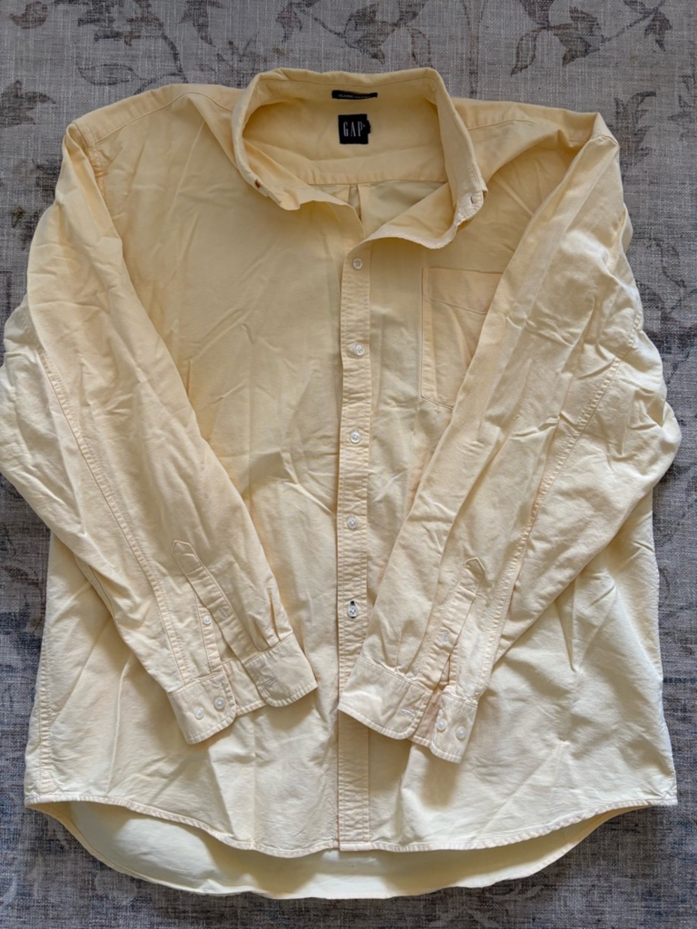 GAP Pale Yellow Classic Oxford Button-Down
